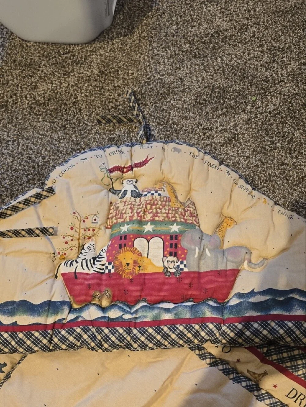 Lambs And Ivy Nursery Animal Ark Crib Bedding Set in Cream, Red & Blue